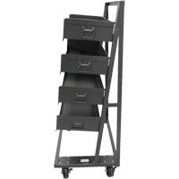 Chariot &agrave; cadre en A robuste &agrave; un c&ocirc;t&eacute; avec 4 grands plateaux, 38" x 25" x 63", Capacit&eacute; 2500 lb St. Lawrence Industrial & Safety Supply