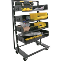 Chariot &agrave; cadre en A robuste &agrave; un c&ocirc;t&eacute; avec 4 grands plateaux, 38" x 25" x 63", Capacit&eacute; 2500 lb St. Lawrence Industrial & Safety Supply