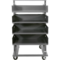 Chariot &agrave; cadre en A robuste &agrave; deux c&ocirc;t&eacute;s avec 8 plateaux &agrave; rebords, 38" x 30" x 63", Capacit&eacute; 2500 lb St. Lawrence Industrial & Safety Supply