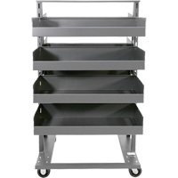 Chariot &agrave; cadre en A robuste &agrave; deux c&ocirc;t&eacute;s avec 8 grands plateaux &agrave; rebords, 38" x 30" x 63", Capacit&eacute; 2500 lb St. Lawrence Industrial & Safety Supply