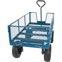 Wagon avec c&ocirc;t&eacute;s rabattables, 24" la x 48" la x Capacit&eacute; 800 lb St. Lawrence Industrial & Safety Supply