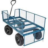 Wagon avec c&ocirc;t&eacute;s rabattables, 24" la x 48" la x Capacit&eacute; 800 lb St. Lawrence Industrial & Safety Supply