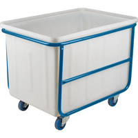 Straight Wall Box Truck, White Polyethylene, 46" L x 28" W x 31" H, 14 cu. ft. Volume, 1000 lbs. Capacity St. Lawrence Industrial & Safety Supply