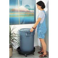 Waste Container Dolly, Polyethylene, Black St. Lawrence Industrial & Safety Supply