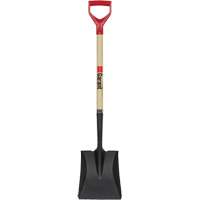 Square Point Shovel, Wood, Tempered Steel Blade, D-Grip Handle, 43-1/2" Long St. Lawrence Industrial & Safety Supply