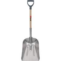#8 Grain Scoop Shovel, Wood, Aluminum Blade, D-Grip Handle, 29" Length St. Lawrence Industrial & Safety Supply