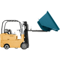 Self-Dumping Hopper, Steel, 3/4 cu.yd., Blue St. Lawrence Industrial & Safety Supply