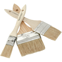Pinceau &agrave; soies rases, Soie blanche, Manche Bois, Largeur de 1" St. Lawrence Industrial & Safety Supply