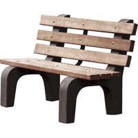 Bancs de parc, Plastique recycl&eacute;, 72" lo x 25" la x 31" h, Brun St. Lawrence Industrial & Safety Supply