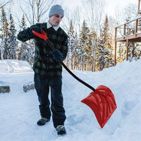 Yukon Snow Shovel, Polypropylene Blade, 18" Wide, Ergonomic D-Grip Handle St. Lawrence Industrial & Safety Supply