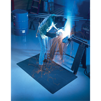WeldSafe&reg; No. 447 Matting, Rubber, 75' L, 2' W x 9/16" Thick, Black St. Lawrence Industrial & Safety Supply