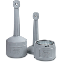 Cendriers Smoker's Cease-Fire, Sur pied, Plastique, Capacit&eacute; 4 gal. US, Hauteur 38-1/2" St. Lawrence Industrial & Safety Supply