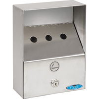 Smoking Receptacles, Wall-Mount, Stainless Steel, 1 Litres Capacity, 9" Height St. Lawrence Industrial & Safety Supply