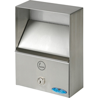 Smoking Receptacles, Wall-Mount, Stainless Steel, 1 Litres Capacity, 9" Height St. Lawrence Industrial & Safety Supply