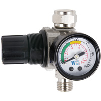 R&eacute;gulateur &agrave; cadran pneumatique avec jauge pour pistolet pulv&eacute;risateur, 1/4" NPT, PSI max. de 135 PSI, Standard St. Lawrence Industrial & Safety Supply