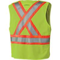6936 5-Point Tear-Away Safety Vest, High Visibility Lime-Yellow, 2X-Large, Polyester St. Lawrence Industrial & Safety Supply