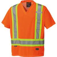 5994 High-Visibility Safety T-Shirt, Polyester, 2X-Large, High Visibility Orange St. Lawrence Industrial & Safety Supply