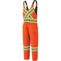 5538 High Visibility Quilted Duck Overalls, Cotton, X-Large, High Visibility Orange St. Lawrence Industrial & Safety Supply
