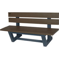 Bancs de parc d'ext&eacute;rieur, Plastique recycl&eacute;, 60" lo x 22-13/16" la x 29-13/16" h, Ombre St. Lawrence Industrial & Safety Supply