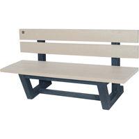 Bancs de parc d'ext&eacute;rieur, Plastique recycl&eacute;, 60" lo x 22-13/16" la x 29-13/16" h, Sable St. Lawrence Industrial & Safety Supply