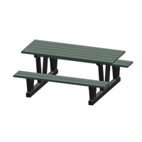 Tables de pique-nique d'ext&eacute;rieur en plastique recycl&eacute;, 72" lo x 60-5/16" la, Gris St. Lawrence Industrial & Safety Supply