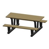 Tables de pique-nique d'ext&eacute;rieur en plastique recycl&eacute;, 72" lo x 60-5/16" la, Sable St. Lawrence Industrial & Safety Supply