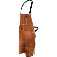 Tablier de soudage en cuir, Salopette &agrave; jambes fendues, 36" lo, Brun St. Lawrence Industrial & Safety Supply