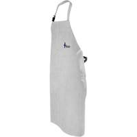 Tablier de soudage en cuir, Salopette, 52" lo, Gris perle St. Lawrence Industrial & Safety Supply