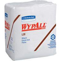 Serviettes jetables L20 WypAll, Tout usage, 12-1/2" lo x 12" la St. Lawrence Industrial & Safety Supply