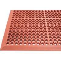 Tapis de s&eacute;rie Competitor, &agrave; fentes, 3' x 5' x 7/8", Orange, Caoutchouc naturel St. Lawrence Industrial & Safety Supply