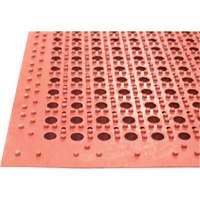 Tapis de s&eacute;rie Competitor, &agrave; fentes, 3' x 5' x 7/8", Orange, Caoutchouc naturel St. Lawrence Industrial & Safety Supply