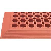 Tapis de s&eacute;rie Competitor, &agrave; fentes, 3' x 5' x 7/8", Orange, Caoutchouc naturel St. Lawrence Industrial & Safety Supply