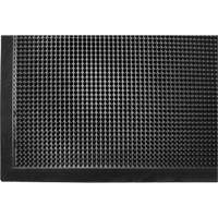 Tapis Gritstop Fingermat, Caoutchouc, Grattoir Type, Motif Textur&eacute;, 2' x 2-2/3', Noir St. Lawrence Industrial & Safety Supply
