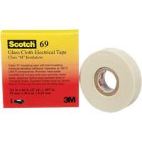 Scotch&reg; Glass Cloth Tape, 19 mm (3/4") W x 20 m (66') L, 7 mils, White St. Lawrence Industrial & Safety Supply