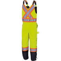 5041BB Waterproof Quilted Bib Pants, Polyester, Large, High Visibility Lime-Yellow St. Lawrence Industrial & Safety Supply