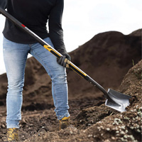 Pro Square Point Shovel, Fibreglass, Tempered Steel Blade, Straight Handle, 48" Long St. Lawrence Industrial & Safety Supply