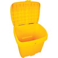 Bacs d'entreposage pour sel & sable, Avec Moraillon, 21" x 27" x 26", 4,24 pi³, Jaune St. Lawrence Industrial & Safety Supply
