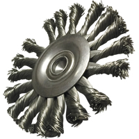 Brosses mont&eacute;es &agrave; fils nou&eacute;s circulaires, 3-1/2" dia., dia. Des fils 0,014", Tige 1/4" St. Lawrence Industrial & Safety Supply