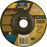 Quantum3 Grinding Wheel, 5" x 1/4", 7/8" Arbor, Ceramic, Type 27 St. Lawrence Industrial & Safety Supply