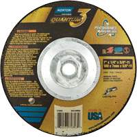 Quantum3 SG Saucer Wheel, 7" x 1/4", 5/8"-11 Arbor, Ceramic Alumina, Type 28 St. Lawrence Industrial & Safety Supply