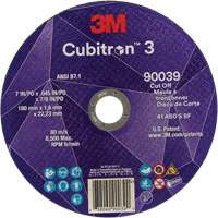 Cubitron 3 Cut-Off Wheel, 7" x 0.09", 7/8" Arbor, Type T27, Ceramic, 8500 RPM St. Lawrence Industrial & Safety Supply