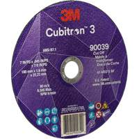 Cubitron 3 Cut-Off Wheel, 7" x 0.09", 7/8" Arbor, Type T27, Ceramic, 8500 RPM St. Lawrence Industrial & Safety Supply