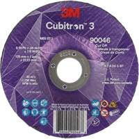 Cubitron 3 Cut-Off Wheel, 5" x 0.09", 7/8" Arbor, Type T27, Ceramic, 12250 RPM St. Lawrence Industrial & Safety Supply