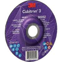 Cubitron 3 Cut-Off Wheel, 5" x 0.04", 7/8" Arbor, Type 27, Ceramic, 60 RPM St. Lawrence Industrial & Safety Supply