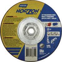 NorZon Plus SGZ  Grinding & Cutting Wheel, 7" x 1/8", 5/8"-11 Arbor, Type 27, Ceramic Alumina St. Lawrence Industrial & Safety Supply