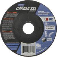 Gemini XXL Grinding & Cutting Wheel, 4-1/2" x 1/8", 7/8" Arbor, Type 27, Aluminum Oxide St. Lawrence Industrial & Safety Supply