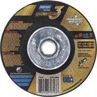 Quantum3 SG Grinding Wheel, 4-1/2" x 1/4", 5/8"-11 Arbor, Ceramic Alumina, Type 27 St. Lawrence Industrial & Safety Supply