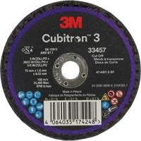 Cubitron 3 Cut-Off Wheel, 3" x 0.063", 3/8" Arbor, Ceramic St. Lawrence Industrial & Safety Supply