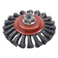 Twist Knot Saucer Cup Brush, 4" Dia., 0.02" Fill, 5/8"-11 Arbor, Steel St. Lawrence Industrial & Safety Supply