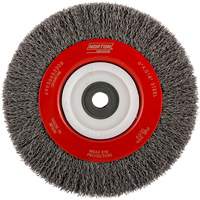 Crimped Bench Wheel, 6" Dia., 0.014" Fill, 1/2"-2 Arbor St. Lawrence Industrial & Safety Supply